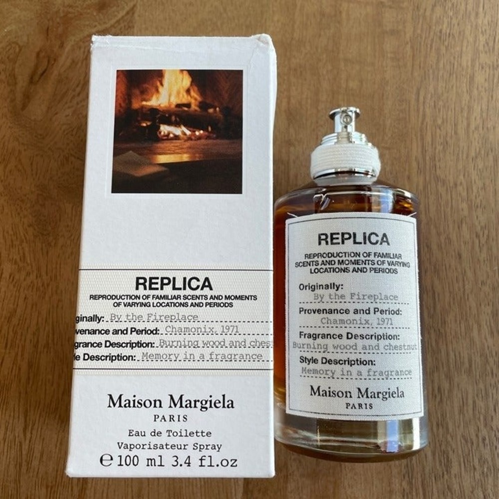 Maison Margiela Replica by the fireplace
